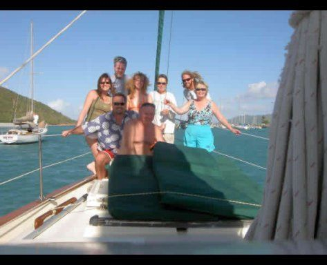all together, ready for a world class sail in the virgin islands